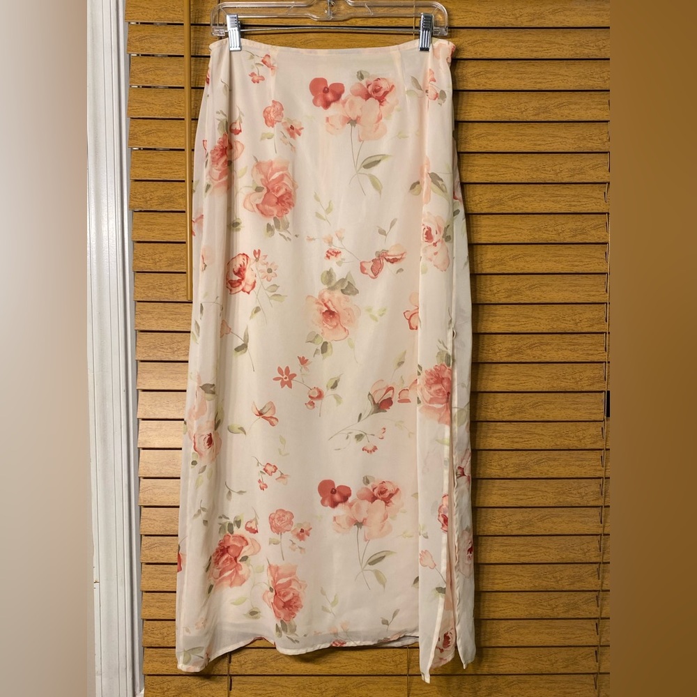 Compagnie Internationale Express Womens Skirt Rayon Floral Print Maxi Size 9/10